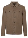 Baracuta Brown Cotton Overshirt With Button-up Design In Brown