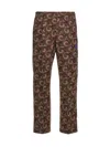 Baracuta Brown Jacquard Needles Pants In Brown