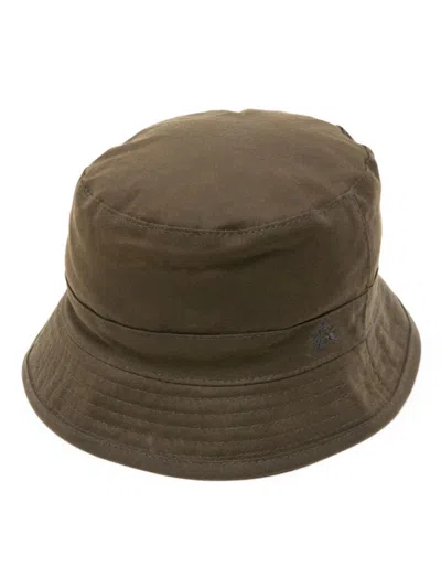 BARACUTA BROWN WAXED COTTON BUCKET HAT