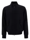 Baracuta Buttoned Collar Jacket With Ribbed Cuffs And Pockets In Black