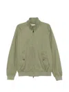 Baracuta Green Lightweight Stand Collar Jacket In Green