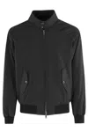 Baracuta Classic Black Bomber Jacket With Snap Button Closure In Black