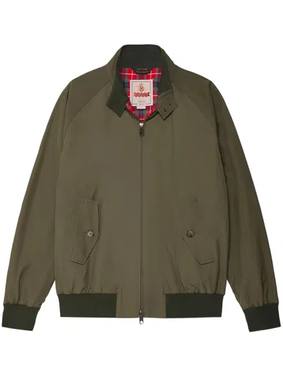 Baracuta Classic Bomber Jacket With Contrasting Details In Green