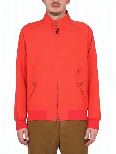Baracuta Classic Harrington Jacket With Red Exterior