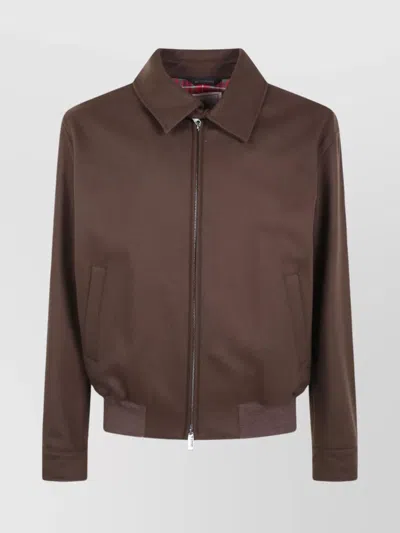 BARACUTA COLLARED LONG SLEEVE SWEATER JACKET