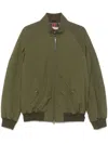 Baracuta Padded Jacket Featuring Stand-up Collar In Green
