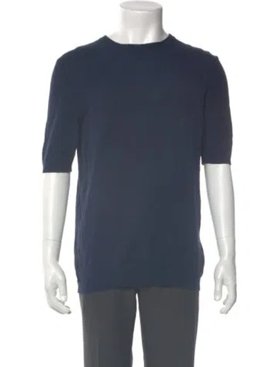 Pre-owned Baracuta Crew Neck Short Sleeve T-shirt W/ Tags In Blue