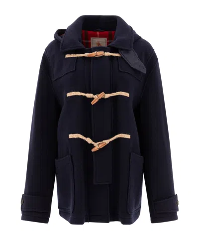 Baracuta Double Wool Coat In Black