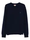 Baracuta Embroidered Crew-neck Sweater In Blue