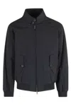 Baracuta Classic Black Bomber Jacket With Snap Button Closure In Black