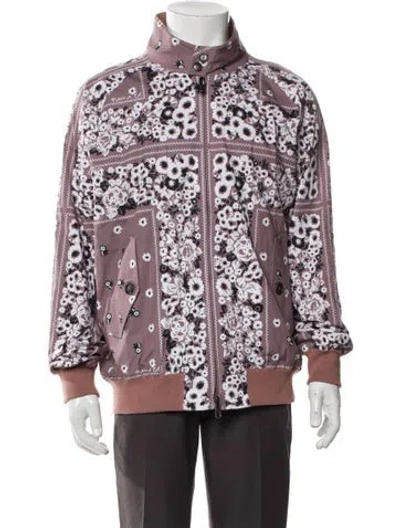 Pre-owned Baracuta Floral Print Trucker Jacket W/ Tags In Gray