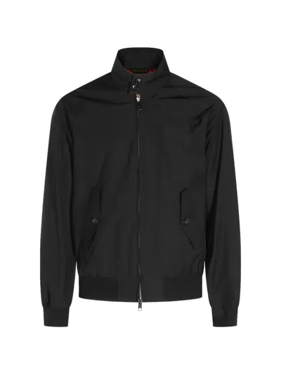 Baracuta Funnel-neck Zip-up Jacket In Black