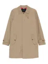 Baracuta G10 Detachable Trench Coat With Wind Flap Clothing In Nude
