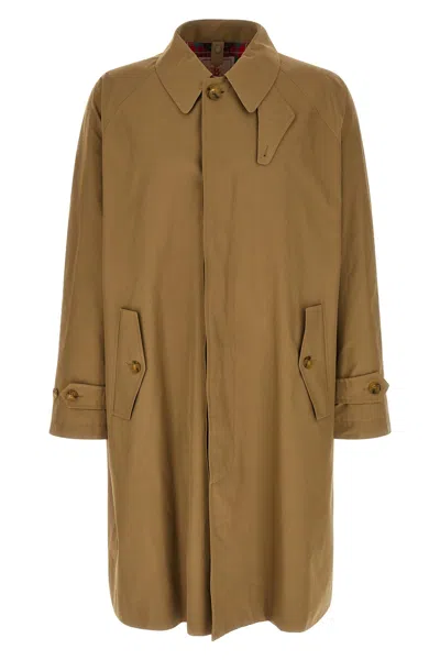 Baracuta Flap-pocket Buttoned Coat In Brown