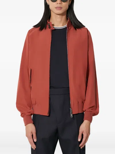 Baracuta G4 Cloth Zip-front Bomber Jacket In Red