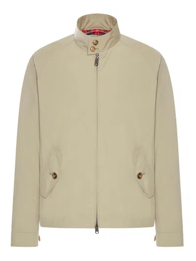 Baracuta G4 Harrington Cotton-blend Jacket In Nude & Neutrals