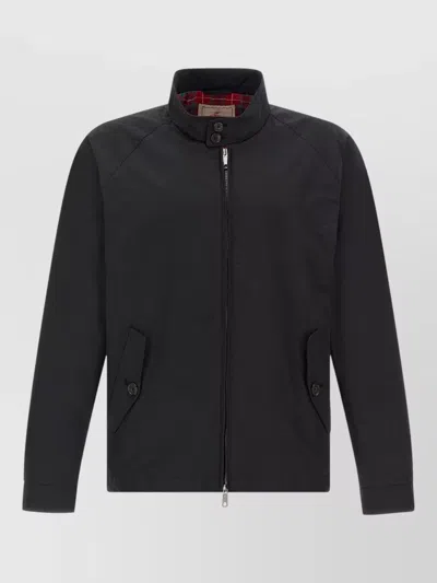 Baracuta G4 High Collar Buttoned Cuffs Jacket In Black