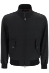 Baracuta Classic Black Bomber Jacket With Snap Button Closure In Black