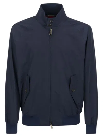 Baracuta G9 Melton Virgin Wool-blend Harrington Jacket In Blue