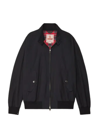 Baracuta G9 Classic Black Tartan Bomber Jacket In Blue