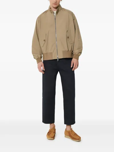 Baracuta G9 Clicker Zip-front Flap-pocket Jacket In Brown