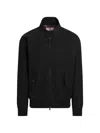 Baracuta Classic Black Bomber Jacket With Snap Button Closure In Black