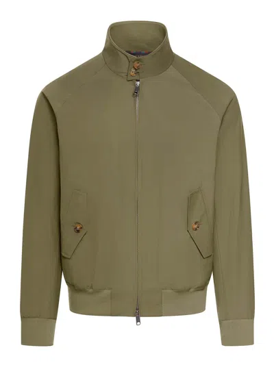 Baracuta G9 Harrington Jacket In Cotton Blend In Green