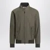 Baracuta Bomber-style Jacket With High Collar And Smooth Finish In Green