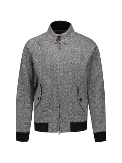 Baracuta G9 Herringbone Jacket In Gray