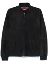 Baracuta Mens G9 Suede Harrington Jacket In Blue