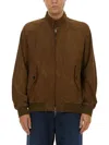 Baracuta Bomber Jacket Checked Lining In Brown