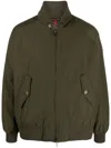Baracuta High Neck Panelled Jacket In Green