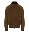 Baracuta Long-sleeved Leather Jacket In Brown