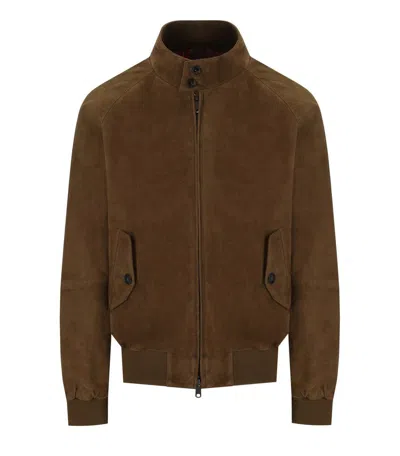 BARACUTA BARACUTA G9 SUÈDE DARK OLIVE BOMBER JACKET