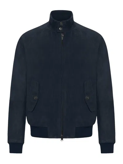 Baracuta G9 Suede Jacket In Blue