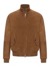 Baracuta Brown Leather Outerwear Jacket In Brown