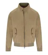 Baracuta G9 Suede Storm Bomber Jacket In Brown