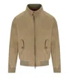 Baracuta G9 Suede Storm Bomber Jacket In Neutral