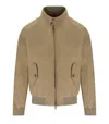 Baracuta G9 Suede Storm Bomber Jacket In Brown