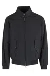 Baracuta Classic Black Bomber Jacket With Snap Button Closure In Blue
