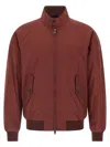 Baracuta Zip High-neck Jacket In Burgundy