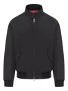 Baracuta Classic Black Bomber Jacket With Snap Button Closure In Black