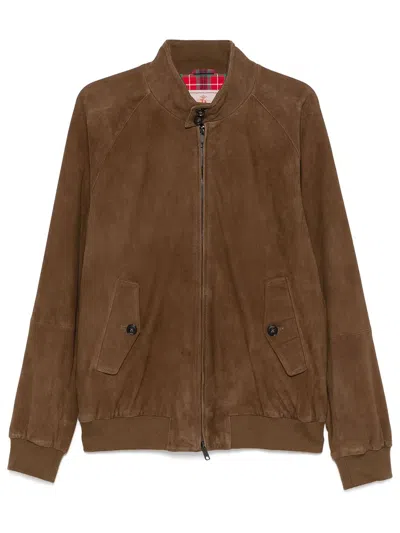 Baracuta Giacca G9 Harrington In Camoscio In Brown