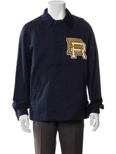 Pre-owned Baracuta Graphic Print Windbreaker W/ Tags In Blue