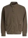 Baracuta Green Cotton Jacket With Classic Fit In Brown