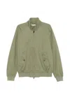 Baracuta Green Lightweight Stand Collar Jacket In Gray