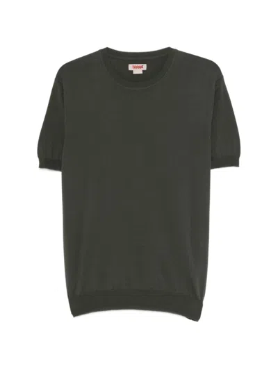 Baracuta Green Solid Cotton T-shirt
