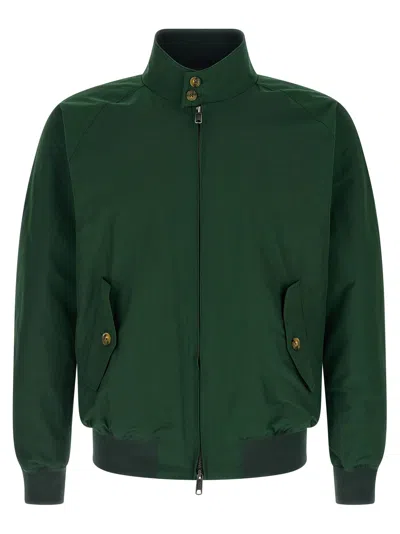 Baracuta Classic Bomber Jacket With Zip Closure In Green