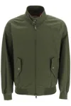 Baracuta High Collar Polyester Blend Jacket With Flap Pockets In Green