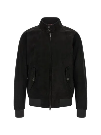 Baracuta Harrington Standing-collar Jacket In Black
